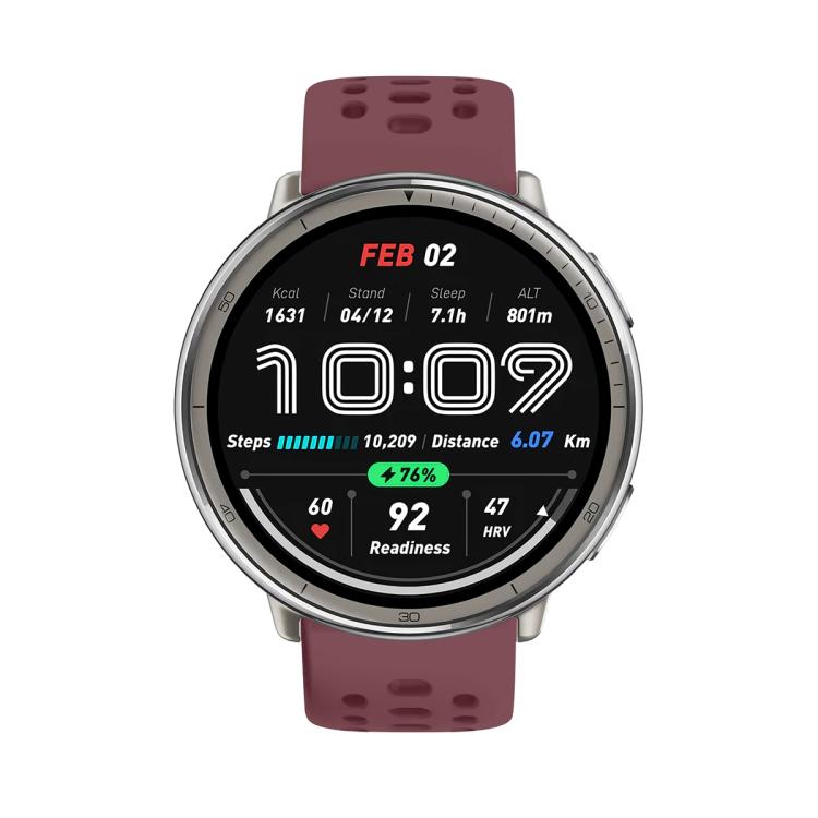 For Amazfit Active 2 Silver Buckle Silicone Sport Watch Band
