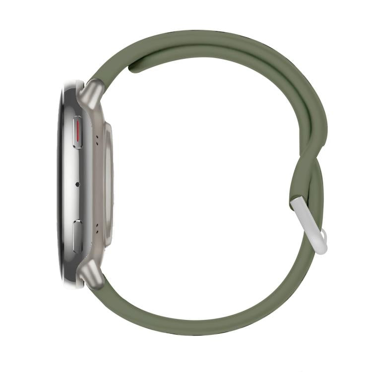 For Amazfit Active 2 Silver Buckle Silicone Sport Watch Band