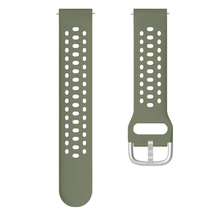 For Amazfit Active 2 Silver Buckle Silicone Sport Watch Band