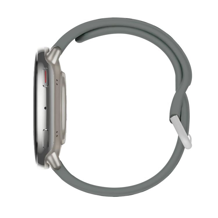 For Amazfit Active 2 Silver Buckle Silicone Sport Watch Band