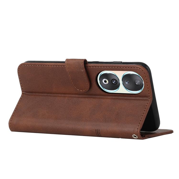 For Honor 90 Stitching Calf Texture Buckle Leather Phone Case