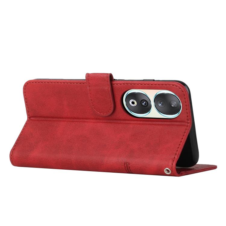 For Honor 90 Stitching Calf Texture Buckle Leather Phone Case