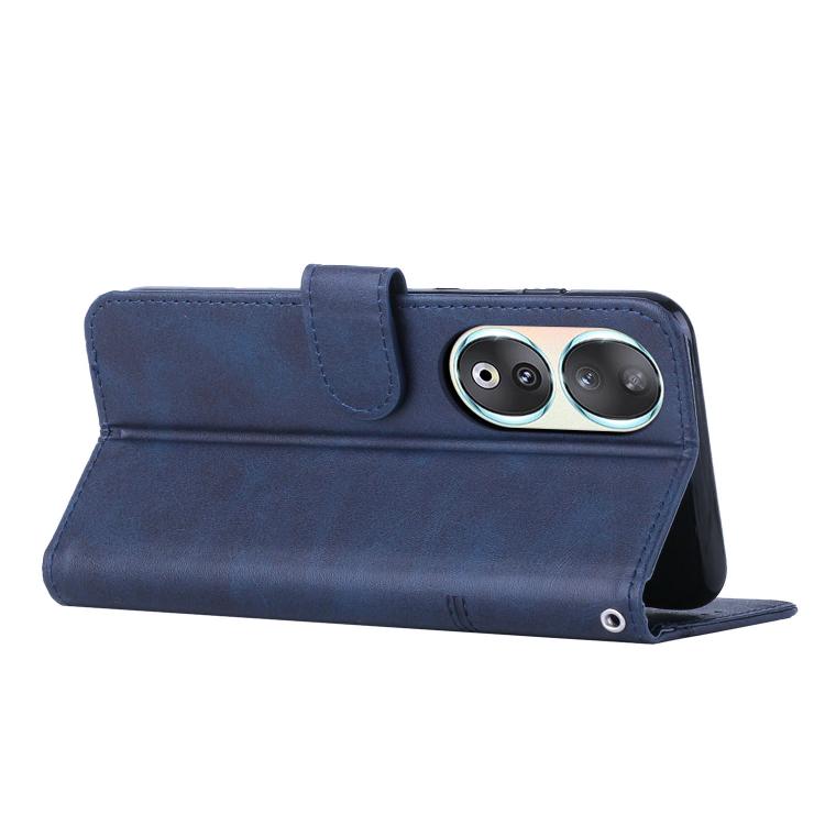 For Honor 90 Stitching Calf Texture Buckle Leather Phone Case
