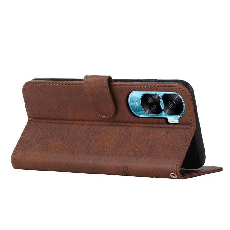 For Honor 90 Lite / X50i 5G Stitching Calf Texture Buckle Leather Phone Case