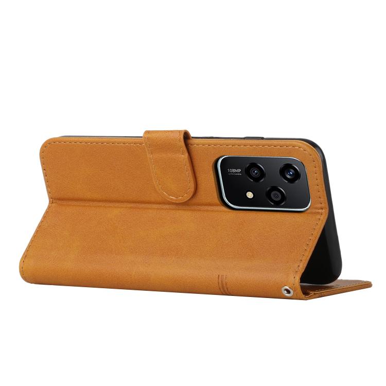 For Honor 200 Lite Global Stitching Calf Texture Buckle Leather Phone Case