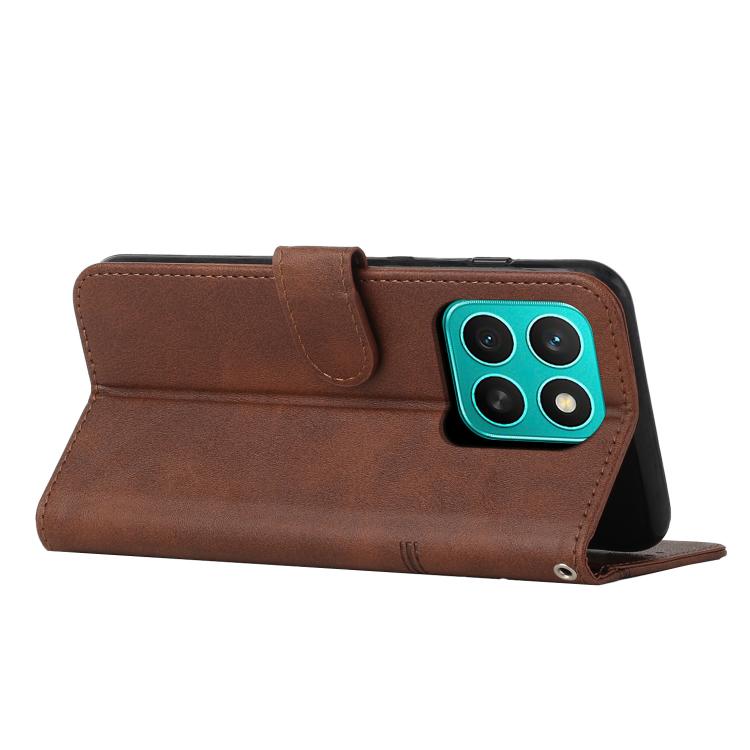 For Honor X8b Stitching Calf Texture Buckle Leather Phone Case