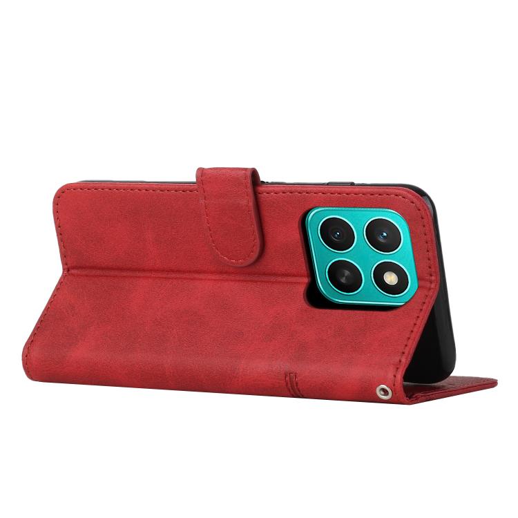 For Honor X8b Stitching Calf Texture Buckle Leather Phone Case