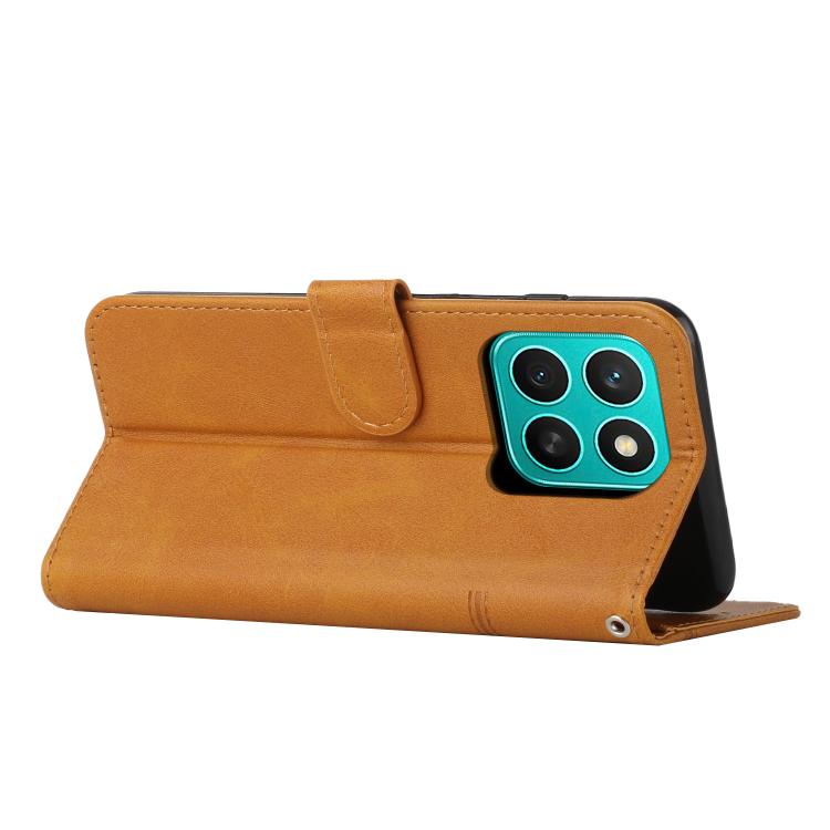 For Honor X8b Stitching Calf Texture Buckle Leather Phone Case