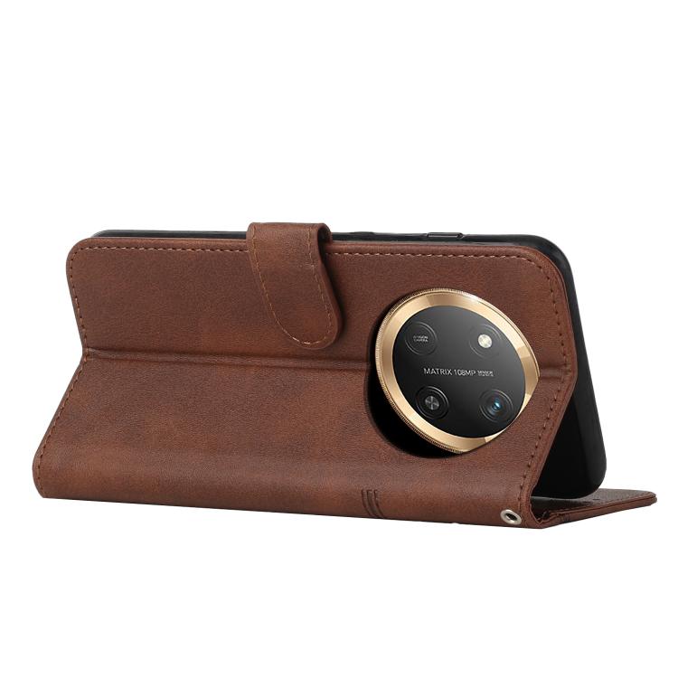 For Honor X9c 5G Stitching Calf Texture Buckle Leather Phone Case