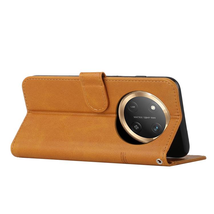 For Honor X9c 5G Stitching Calf Texture Buckle Leather Phone Case