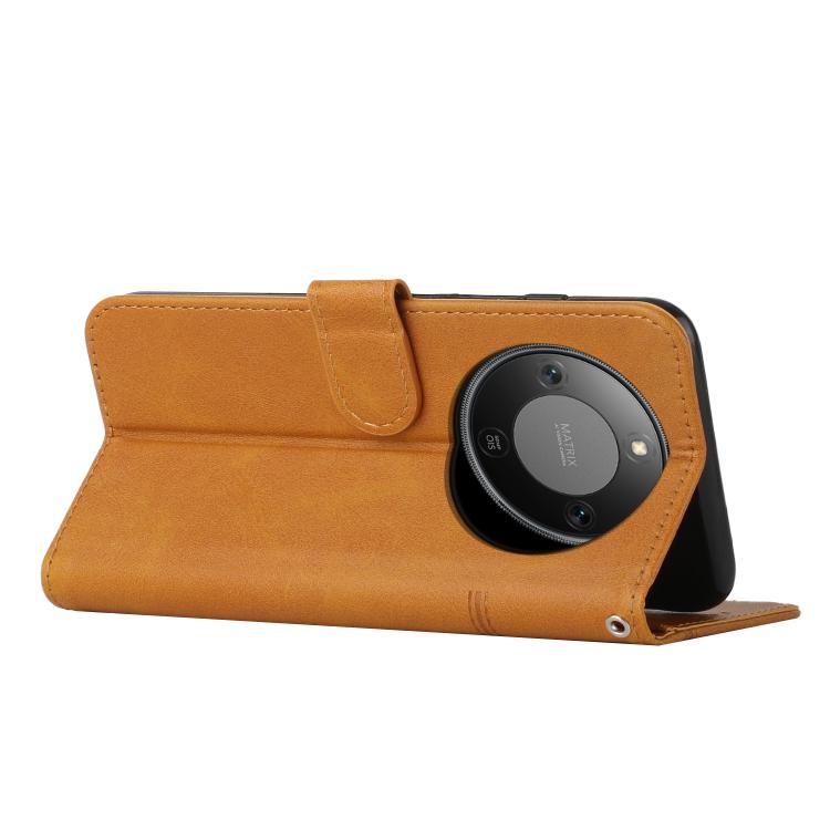 For Honor X70 5G Stitching Calf Texture Buckle Leather Phone Case