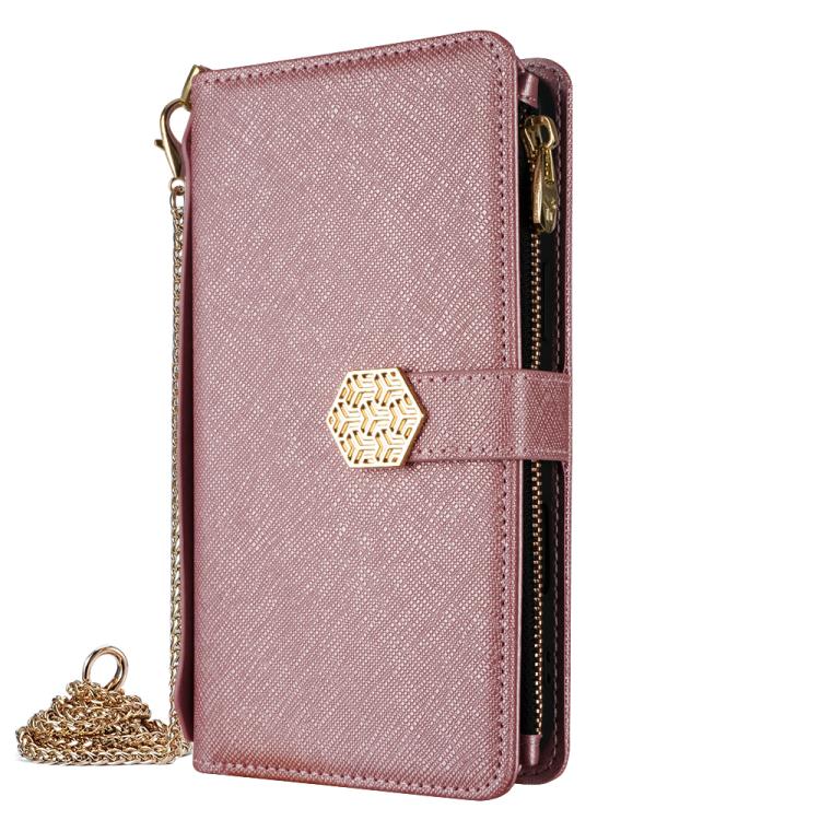 For Google Pixel 9 Pro XL Crossbody Handle Cross Texture Leather Phone Case