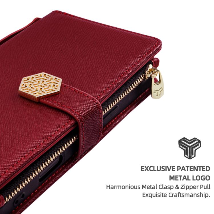 For iPhone 17 Pro Max Crossbody Handle Cross Texture Leather Phone Case