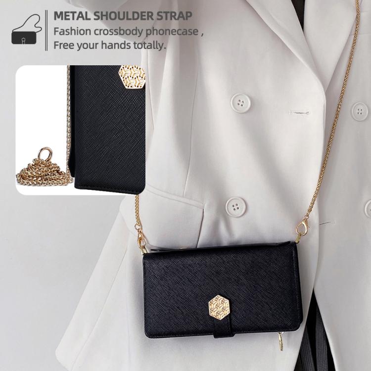 For Xiaomi 17 Crossbody Handle Cross Texture Leather Phone Case
