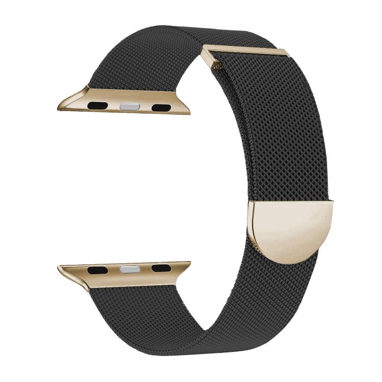 For Apple Watch 46mm / 49mm / 45mm / 44mm Kalebol Semi-round Tail Milan Stainless Steel Strap