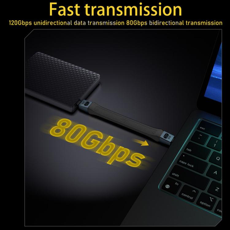 240W 8K 80Gbps USB-C / Type-C to USB-C / Type-C For Thunderbolt 5 Full Function FPC Cable Data Cable