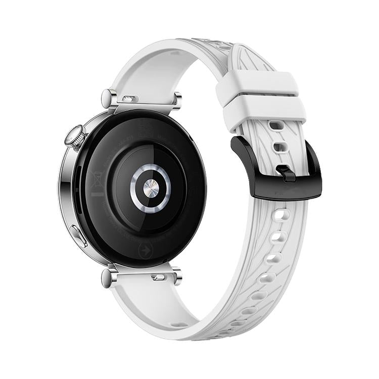 Kalebol 18mm Universal Textured Silicone Black Buckle Strap