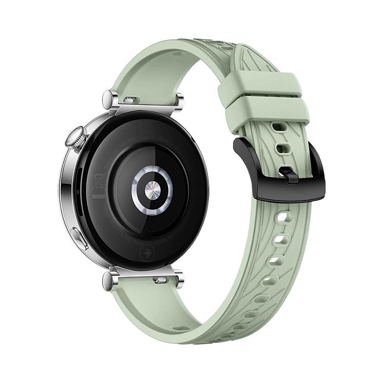 Kalebol 18mm Universal Textured Silicone Black Buckle Strap