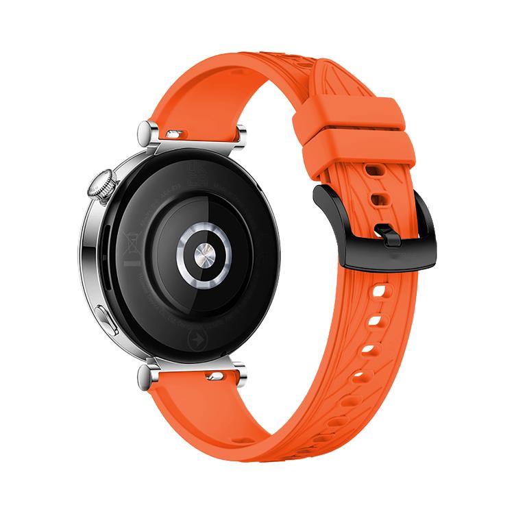 Kalebol 18mm Universal Textured Silicone Black Buckle Strap