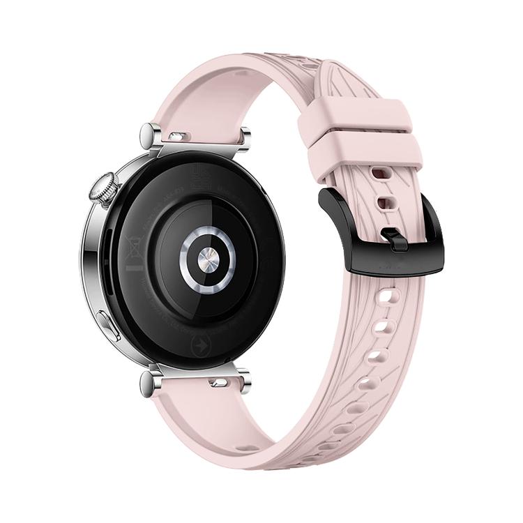 Kalebol 18mm Universal Textured Silicone Black Buckle Strap