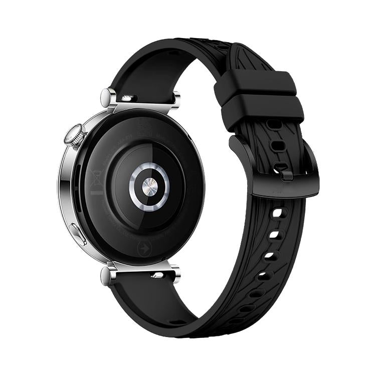 Kalebol 18mm Universal Textured Silicone Black Buckle Strap