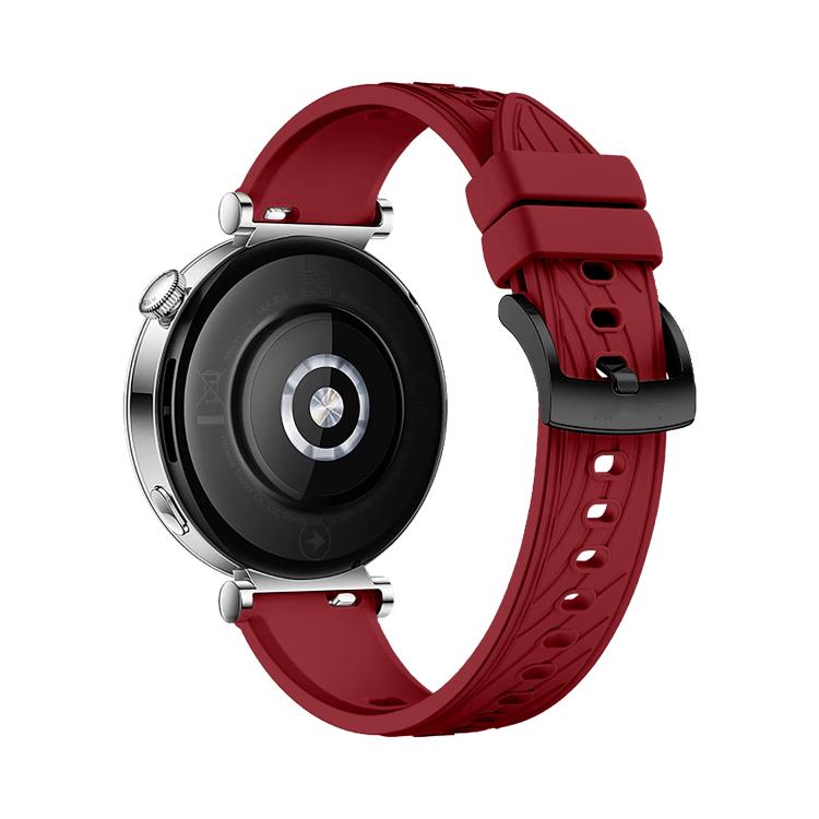 Kalebol 18mm Universal Textured Silicone Black Buckle Strap