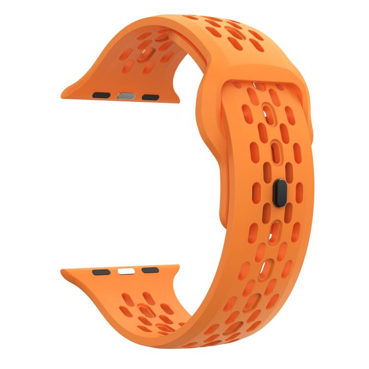 For Apple Watch 46mm / 49mm / 45mm / 44mm Kalebol Mesh Reverse Buckle Silicone Strap