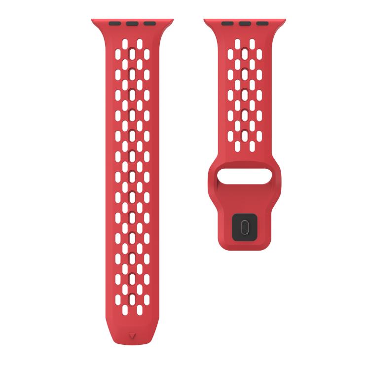 For Apple Watch 46mm / 49mm / 45mm / 44mm Kalebol Mesh Reverse Buckle Silicone Strap