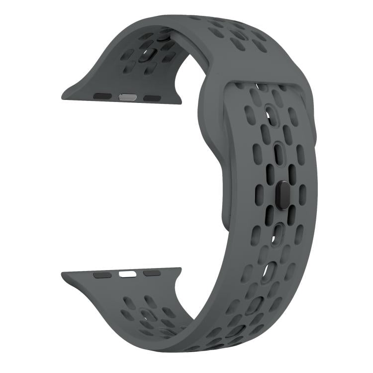 For Apple Watch 46mm / 49mm / 45mm / 44mm Kalebol Mesh Reverse Buckle Silicone Strap