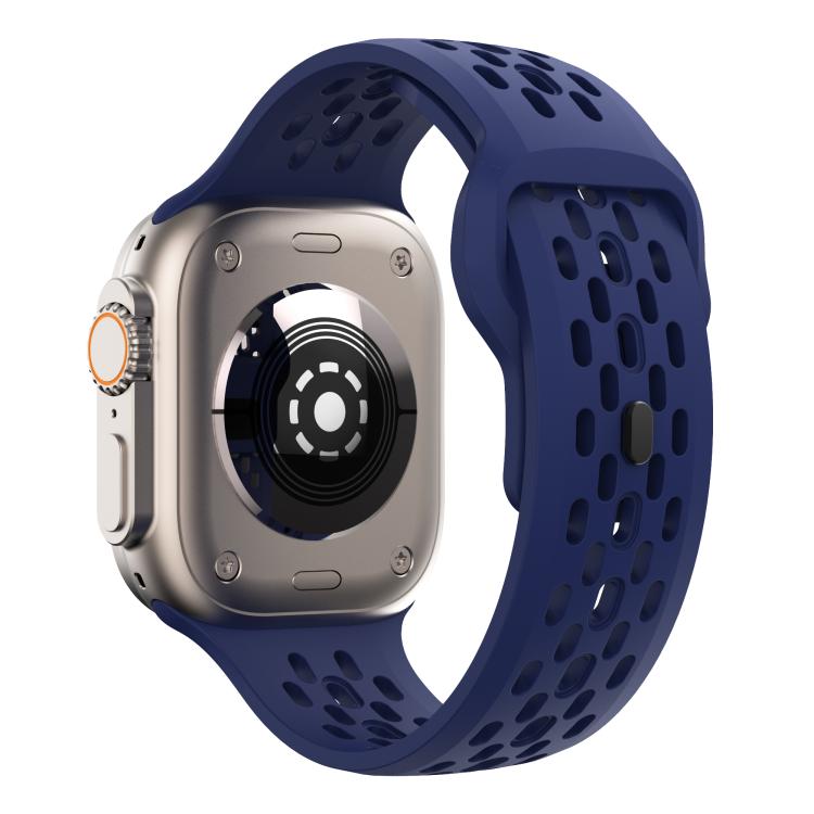 For Apple Watch 46mm / 49mm / 45mm / 44mm Kalebol Mesh Reverse Buckle Silicone Strap