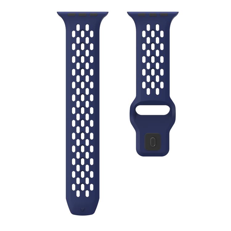 For Apple Watch 46mm / 49mm / 45mm / 44mm Kalebol Mesh Reverse Buckle Silicone Strap