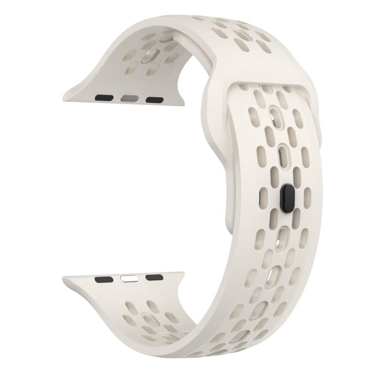 For Apple Watch 46mm / 49mm / 45mm / 44mm Kalebol Mesh Reverse Buckle Silicone Strap