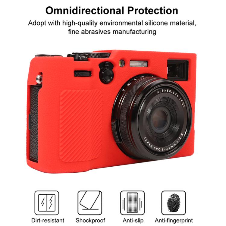 For FUJIFILM X100VI Litchi Texture Soft Silicone Protective Case