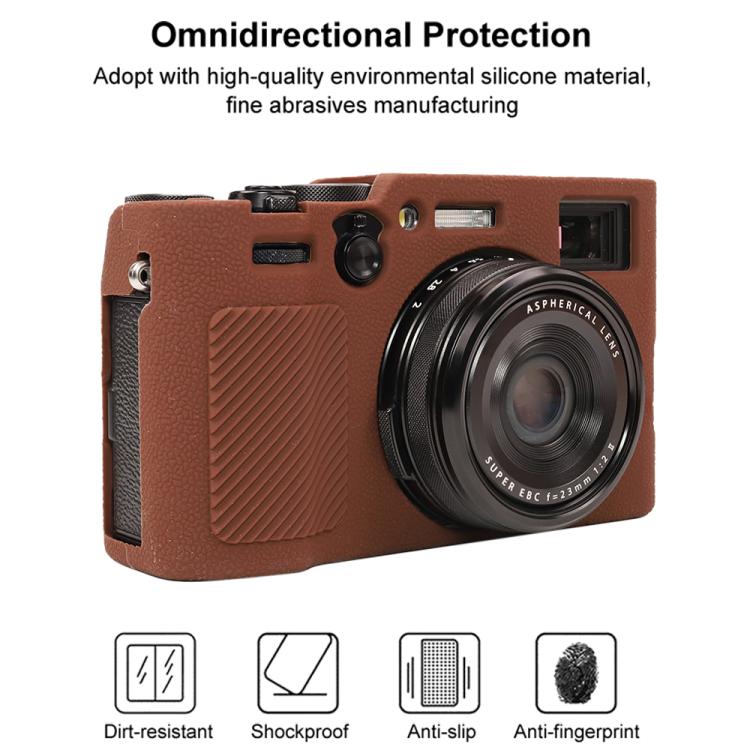 For FUJIFILM X100VI Litchi Texture Soft Silicone Protective Case