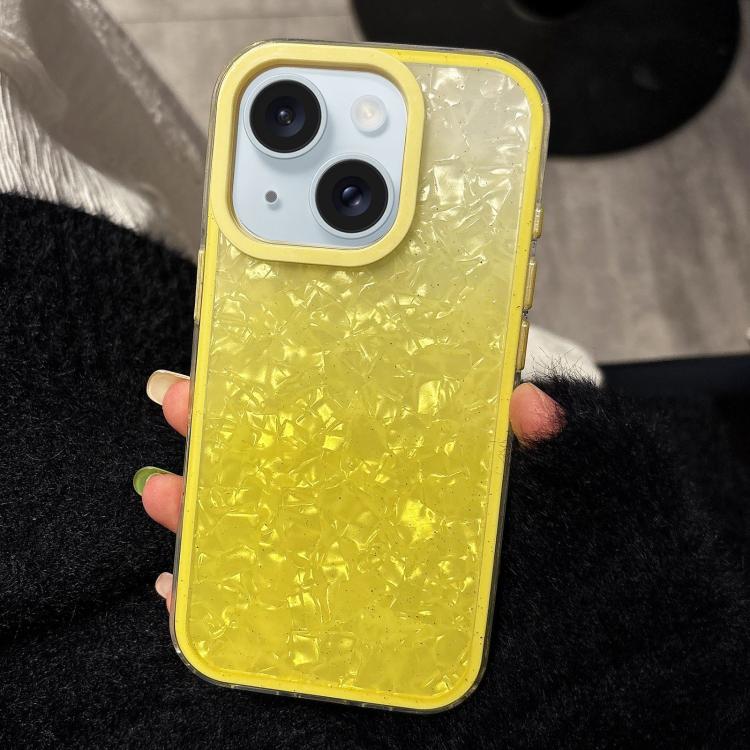 For iPhone 14 Plus PC Lens Ring Gradient Shell Texture 3 in 1 Phone Case