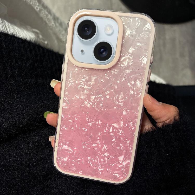 For iPhone 14 PC Lens Ring Gradient Shell Texture 3 in 1 Phone Case