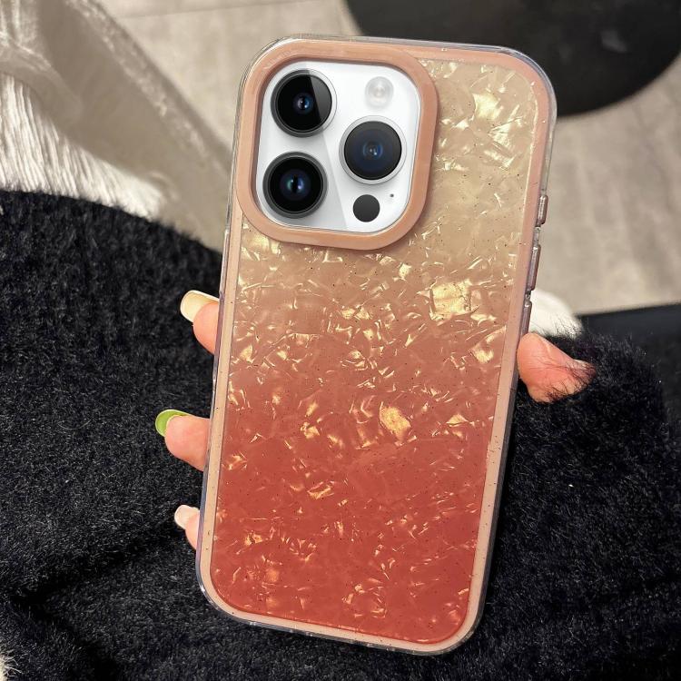 For iPhone 14 Pro Max PC Lens Ring Gradient Shell Texture 3 in 1 Phone Case