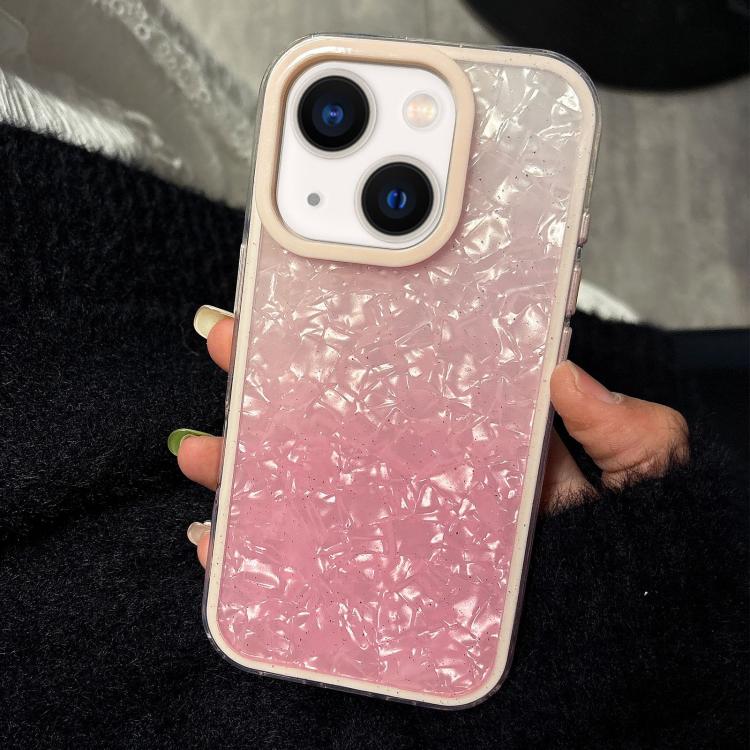 For iPhone 13 PC Lens Ring Gradient Shell Texture 3 in 1 Phone Case