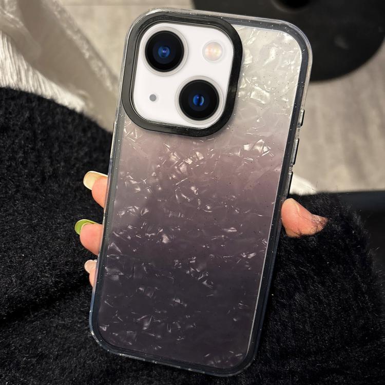 For iPhone 13 PC Lens Ring Gradient Shell Texture 3 in 1 Phone Case