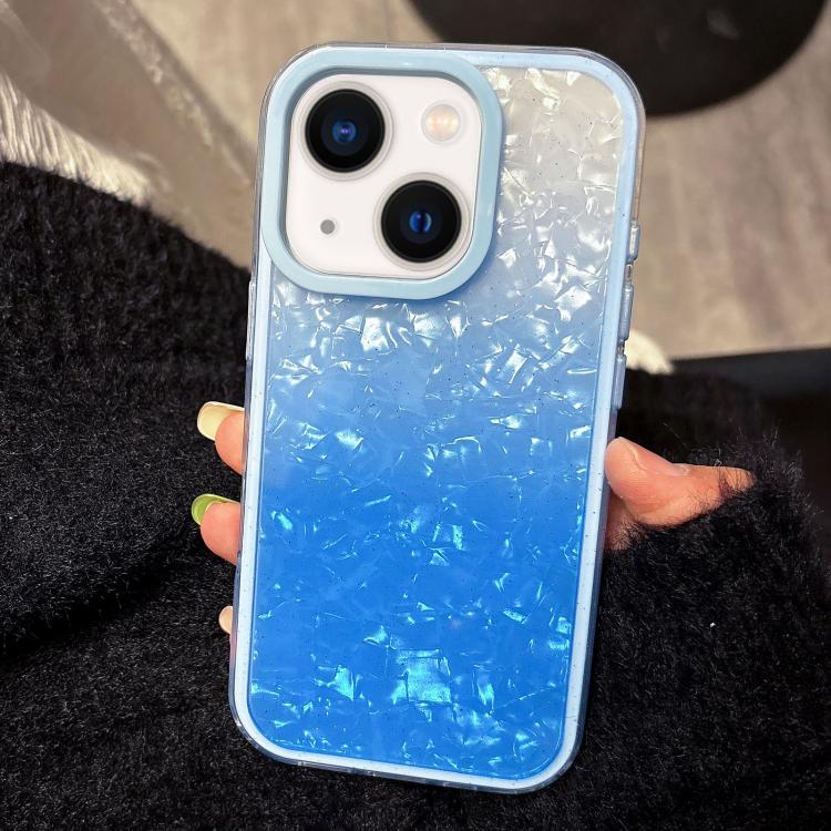 For iPhone 13 PC Lens Ring Gradient Shell Texture 3 in 1 Phone Case