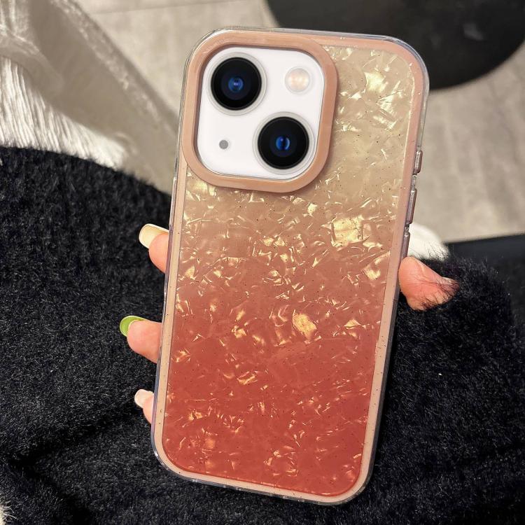 For iPhone 13 PC Lens Ring Gradient Shell Texture 3 in 1 Phone Case