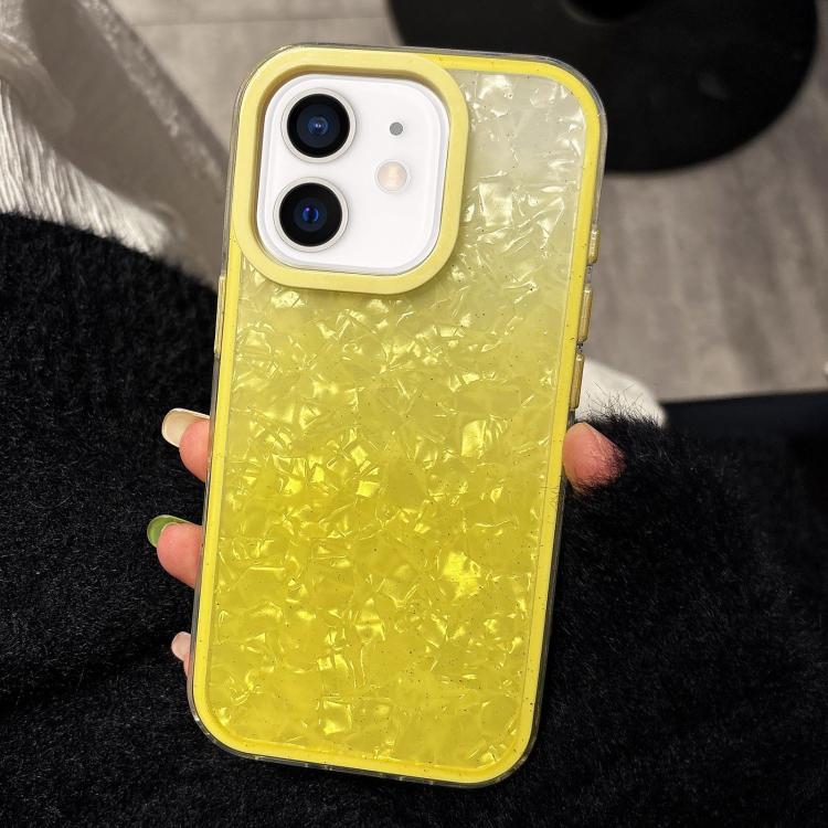 For iPhone 12 PC Lens Ring Gradient Shell Texture 3 in 1 Phone Case