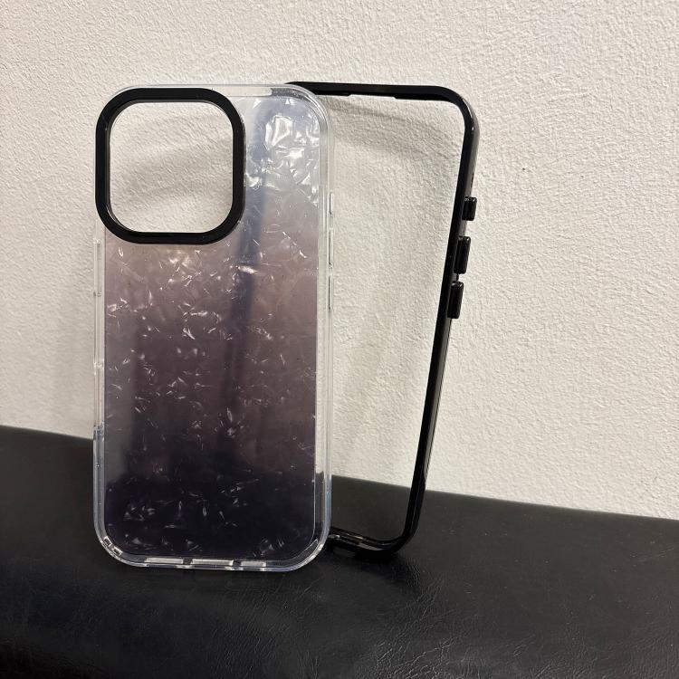 For iPhone 16 Pro PC Lens Ring Gradient Shell Texture 3 in 1 Phone Case