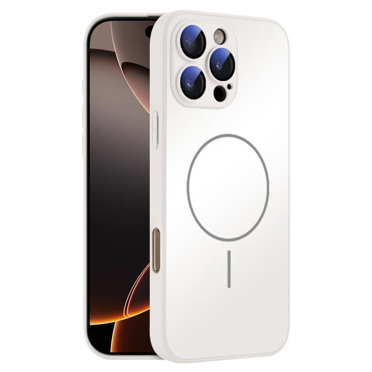 For iPhone 16 Pro Max Thin Circle MagSafe Skin-feel AG Glass Phone Case
