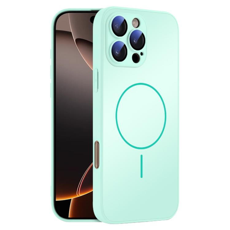 For iPhone 16 Pro Max Thin Circle MagSafe Skin-feel AG Glass Phone Case