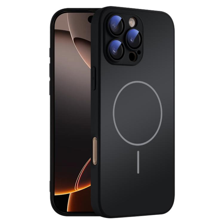 For iPhone 16 Pro Max Thin Circle MagSafe Skin-feel AG Glass Phone Case