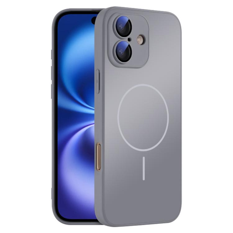 For iPhone 16 Plus Thin Circle MagSafe Skin-feel AG Glass Phone Case