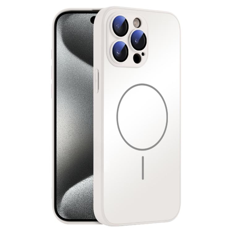 For iPhone 15 Pro Thin Circle MagSafe Skin-feel AG Glass Phone Case