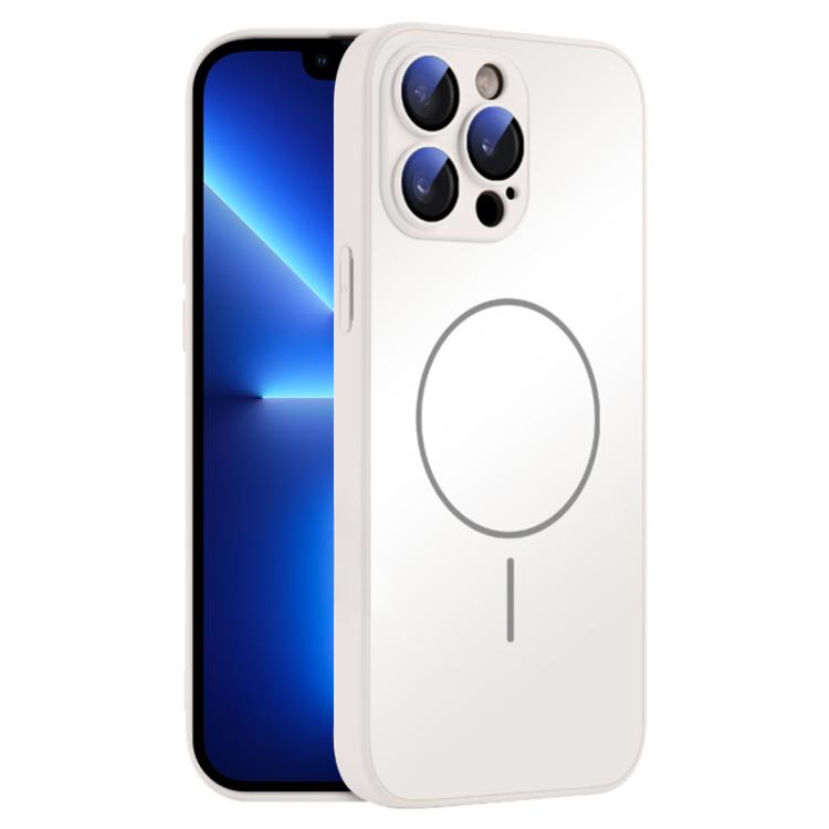 For iPhone 13 Pro Thin Circle MagSafe Skin-feel AG Glass Phone Case