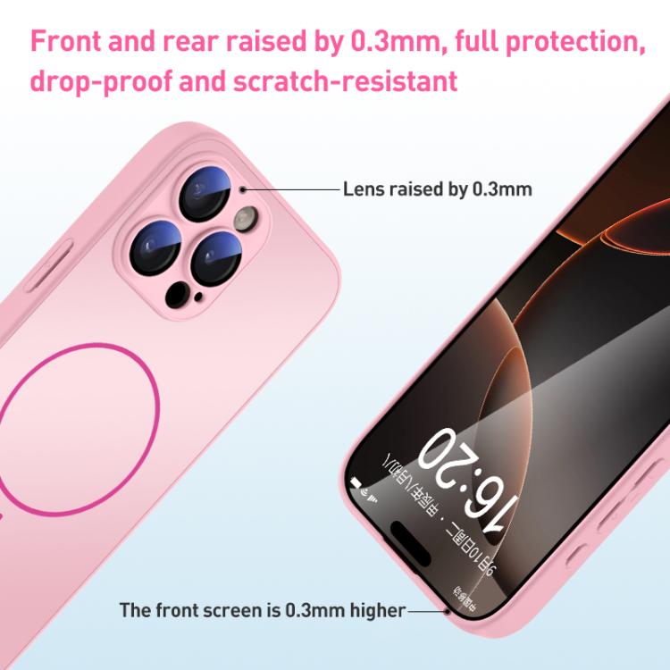 For iPhone 14 Thin Circle MagSafe Skin-feel AG Glass Phone Case